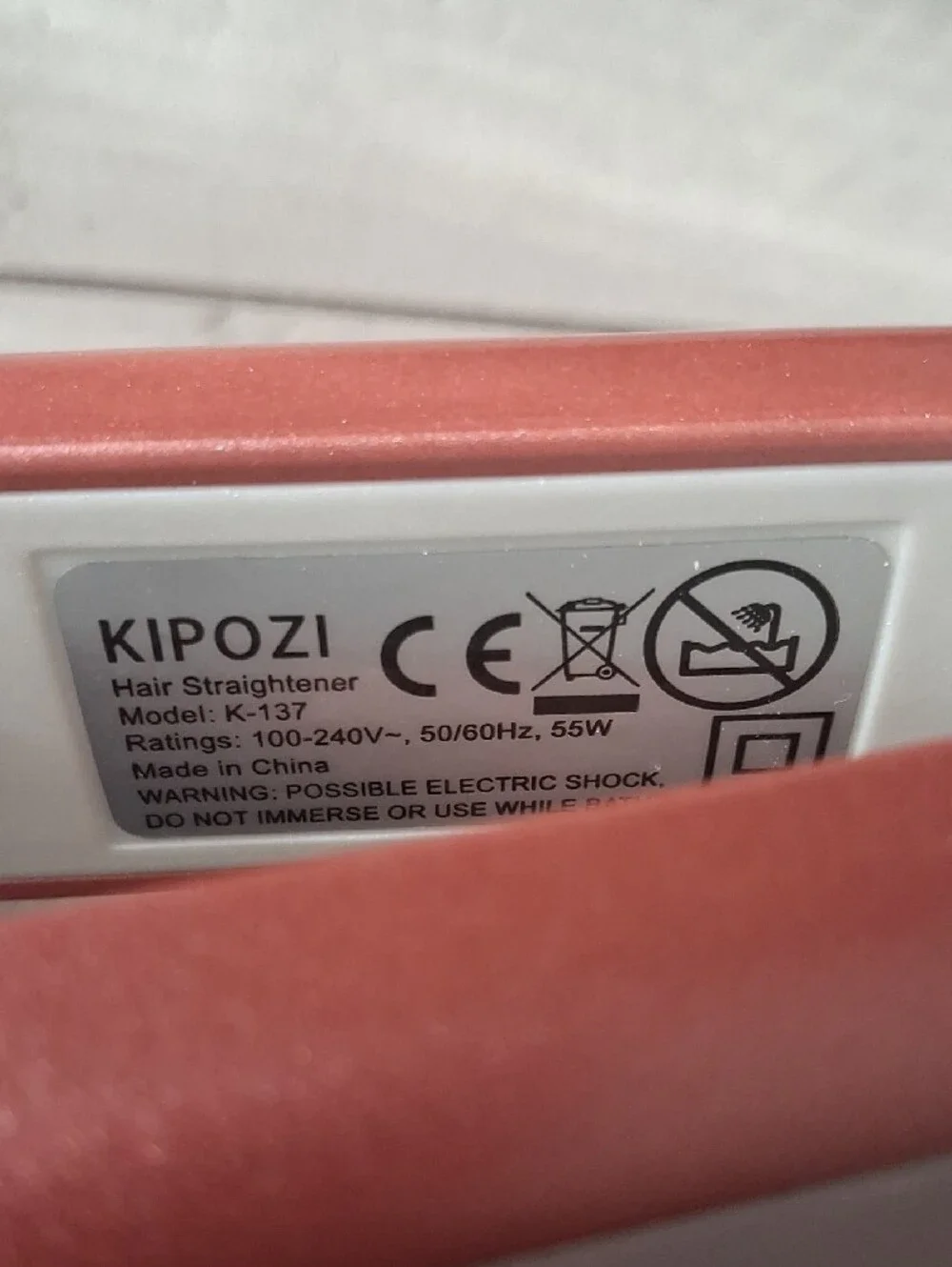 Kipozi Rose Gold Hair Straightener with Digital Display.Never Been Used.